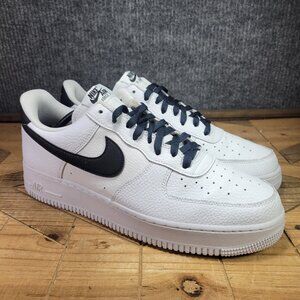 Nike Air Force 1 One High '07 White Black Pebbled Leather CT2303-100 Men's Sz 12